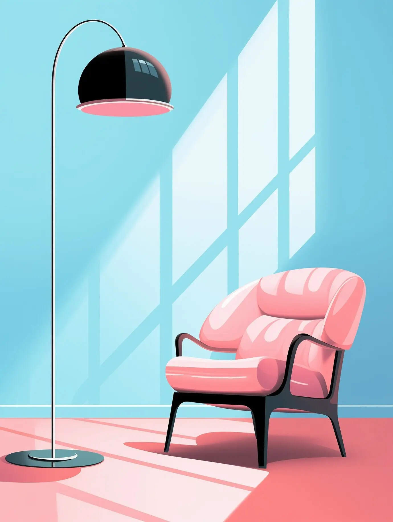 Lampen-Design im Stil digitaler Kunst