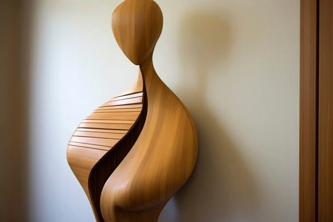 Dekorative, handgefertigte Holzskulptur